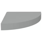 Étagère d'angle murale en MDF gris nid d'abeille, métal, taille moyenne